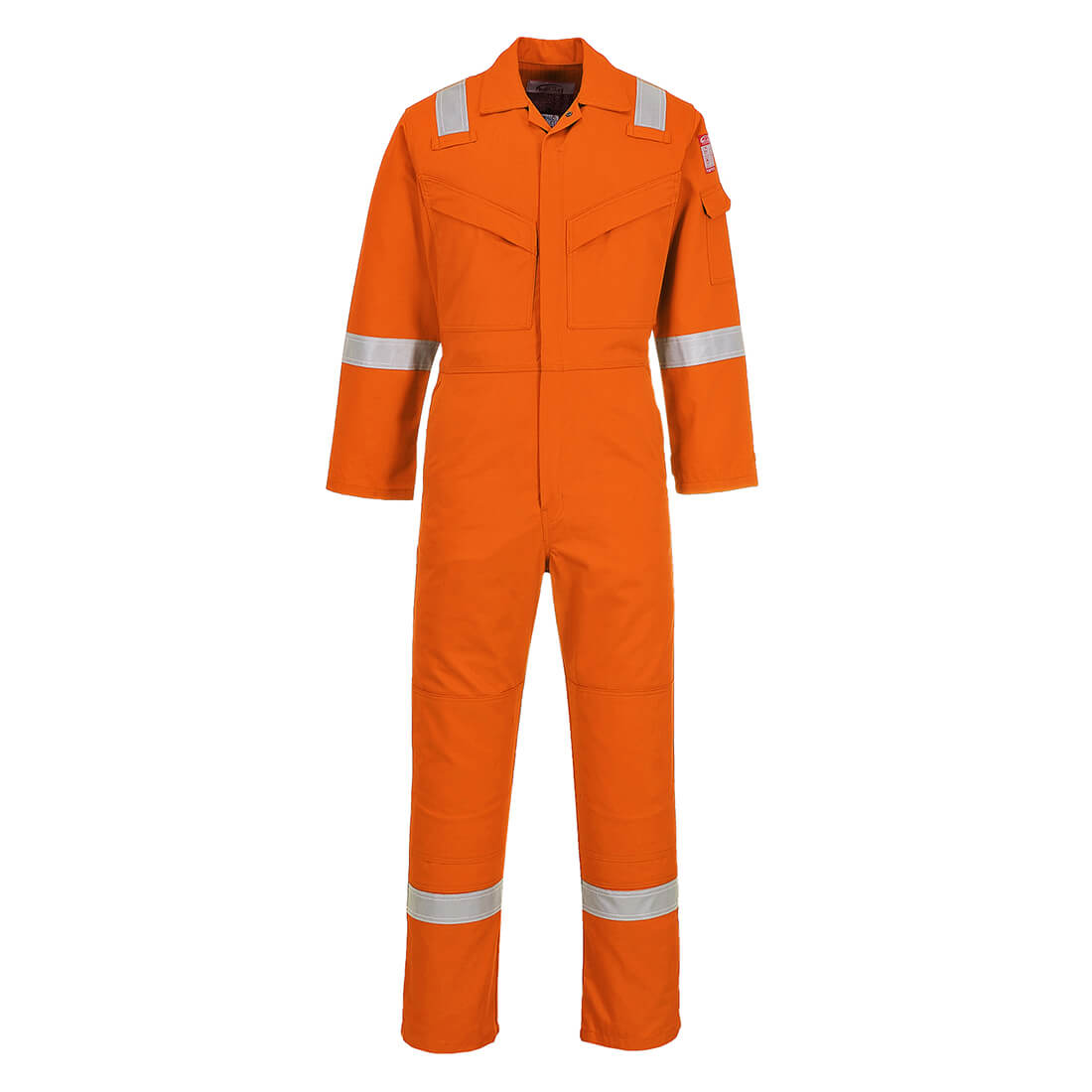 Biz Flame Mens Aberdeen Flame Resistant Antistatic Coverall Orange 5XL 32" | Compare The Build