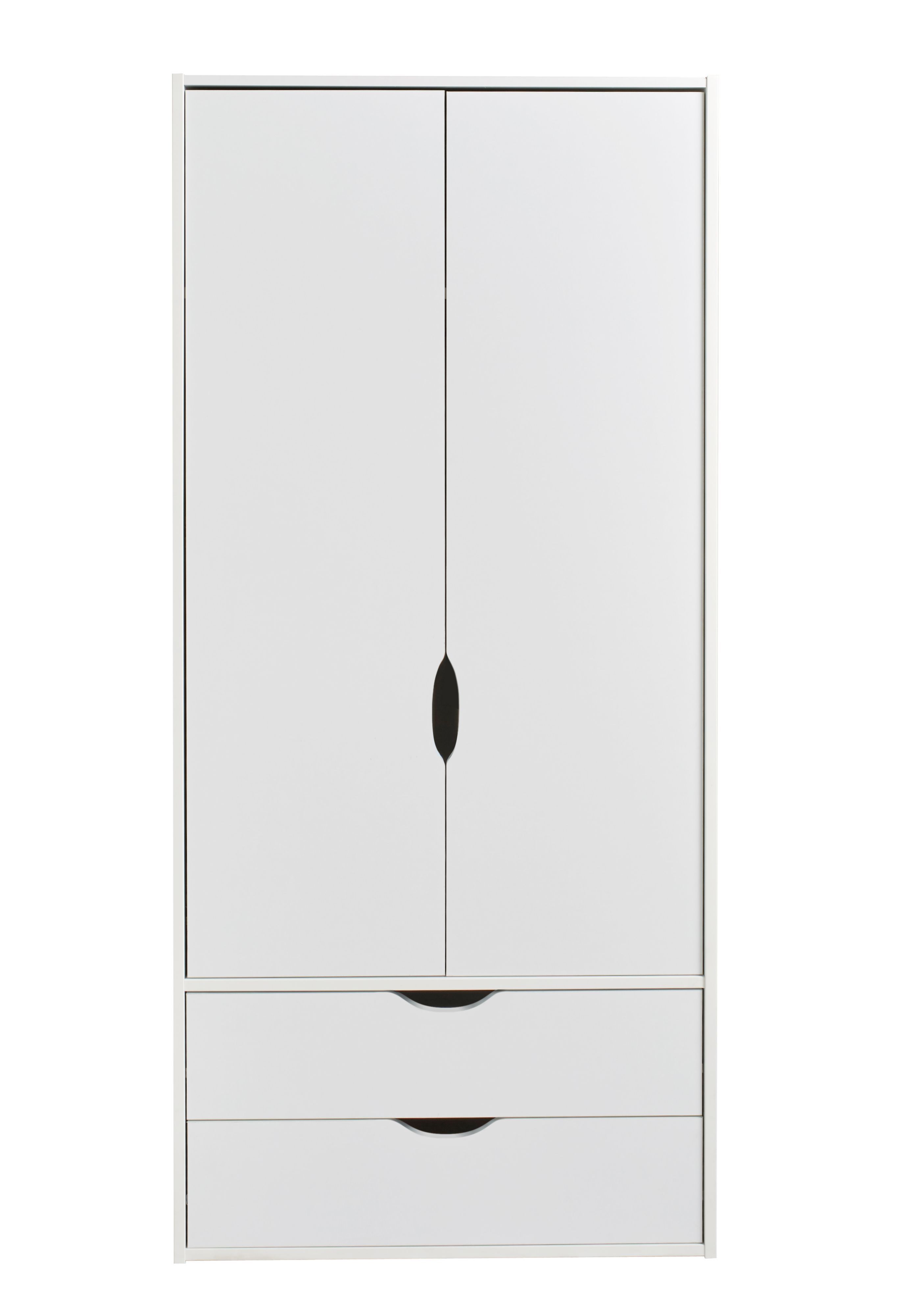 Hartnett Matt Soft White 2 Drawer Double Wardrobe (H)1803mm (W)827mm (D)488mm Price Comparisons | Compare The Build