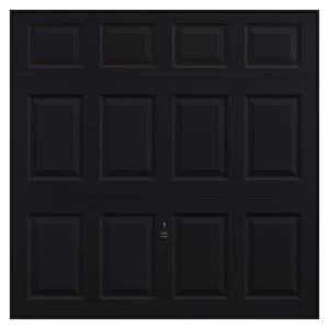 Garador Beaumont Panelled Framed Canopy Garage Door - Black - 2286 x 1981mm Price Comparisons | Compare The Build