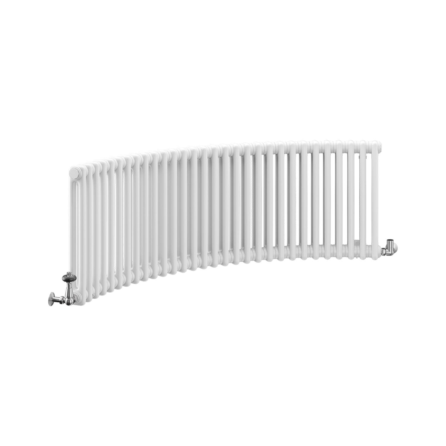 Nordic 2 Column Curved Horizontal Radiator, White, 300mm x 1734mm | Compare The Build