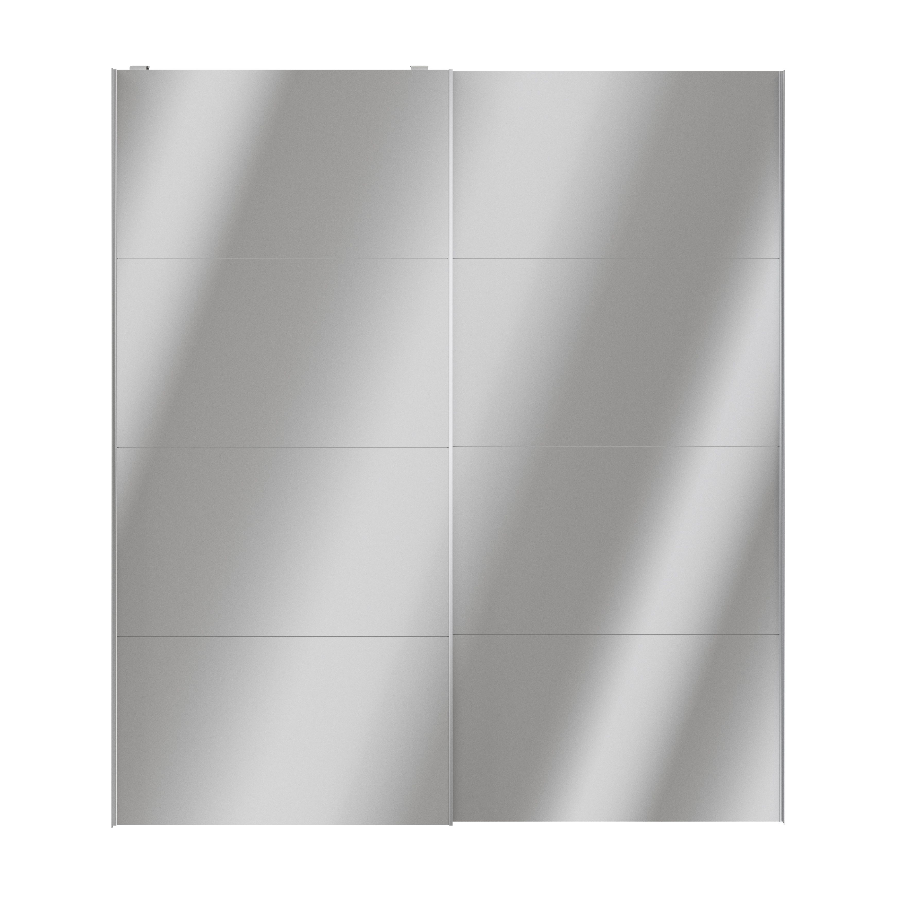 GoodHome Atomia Mirrored 2 Door Sliding Wardrobe Door Kit (H)2250mm (W)2000mm Price Comparisons | Compare The Build