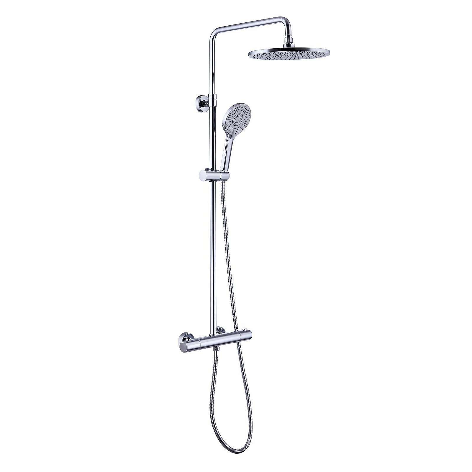 Hertford Thermostatic Valve, Round Overhead and Hand Shower Chrome Price Comparisons | Compare The Build