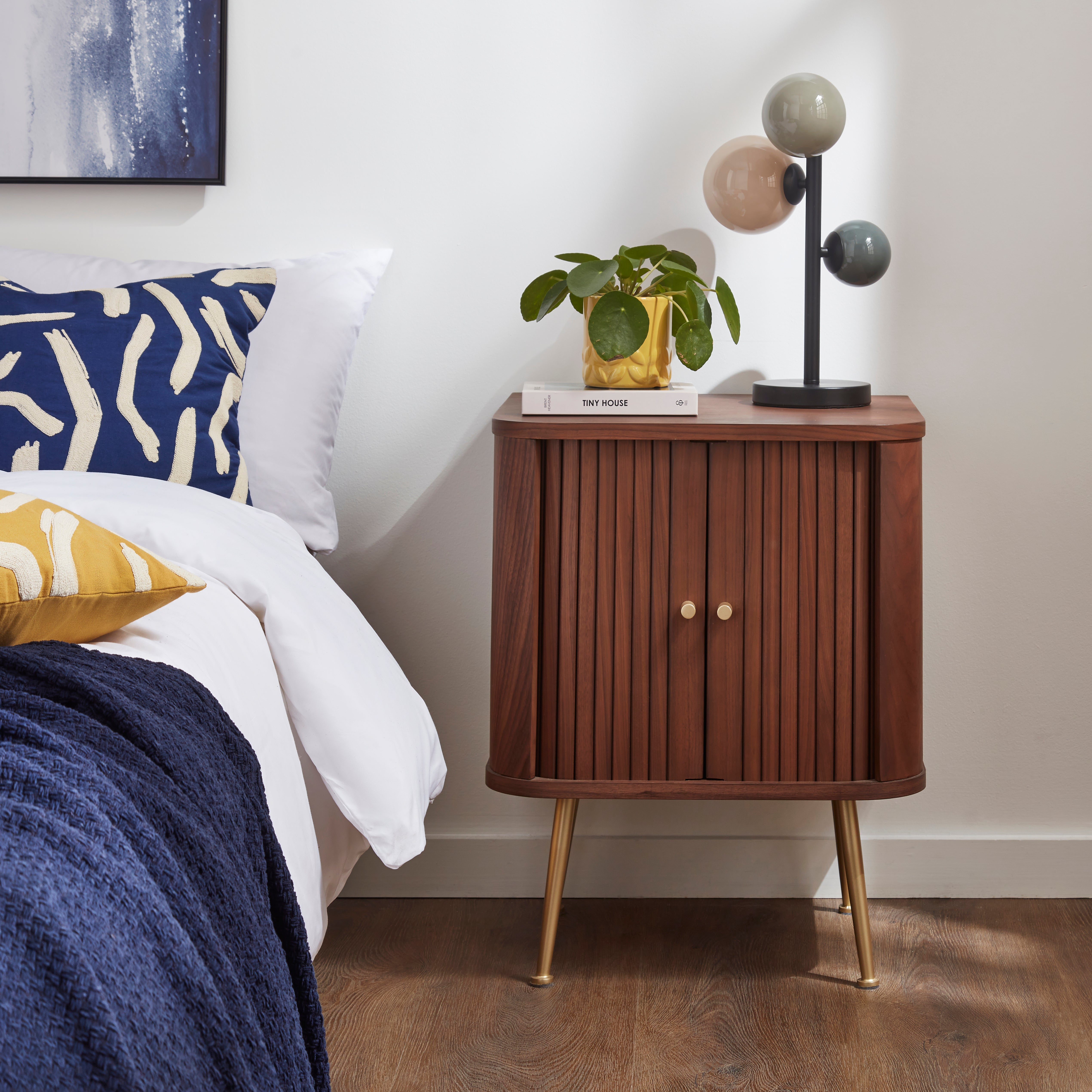 Hansen 2 Door Bedside Table Walnut Price Comparisons | Compare The Build