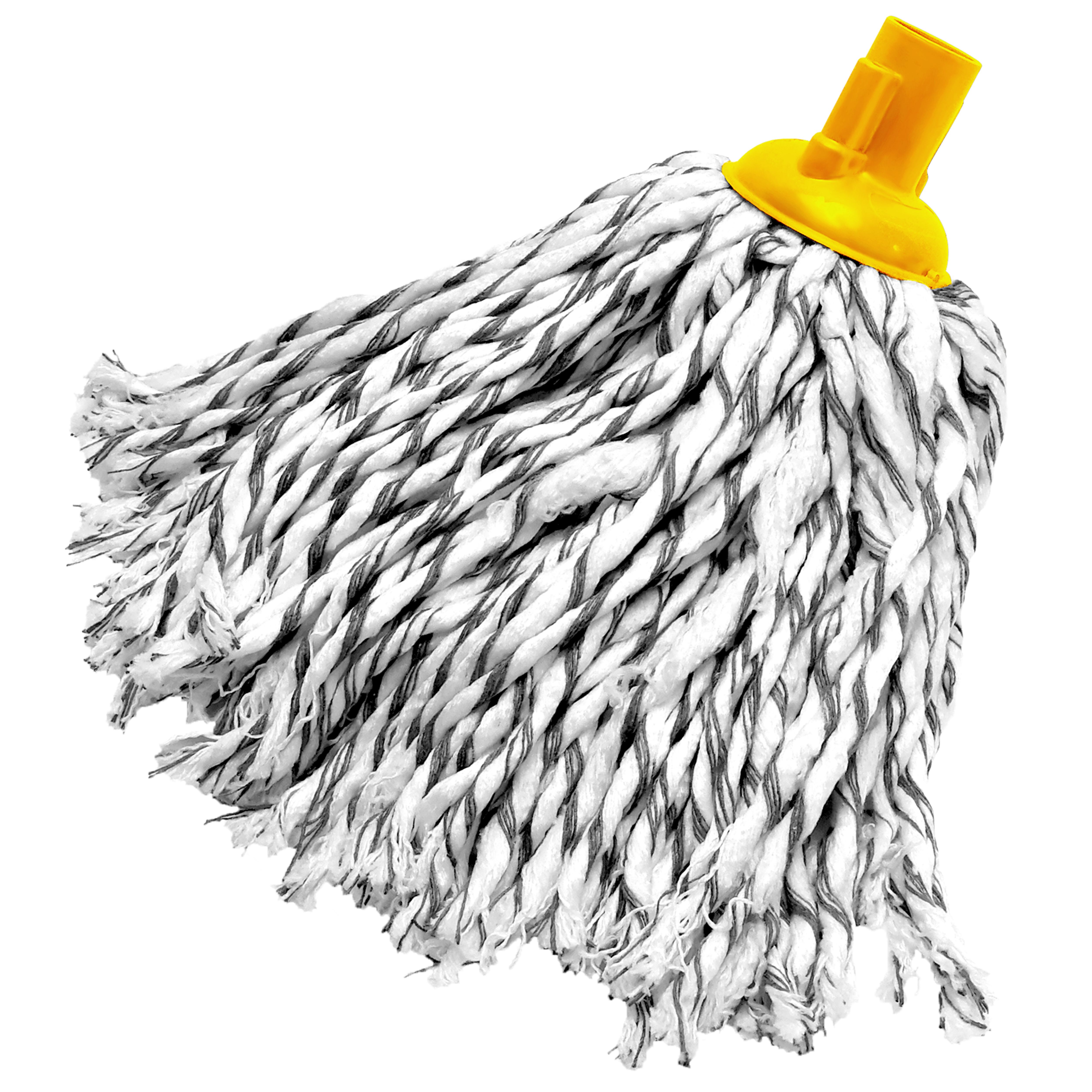 Grey & Yellow Twist Mop Head, (W)100mm | Compare The Build