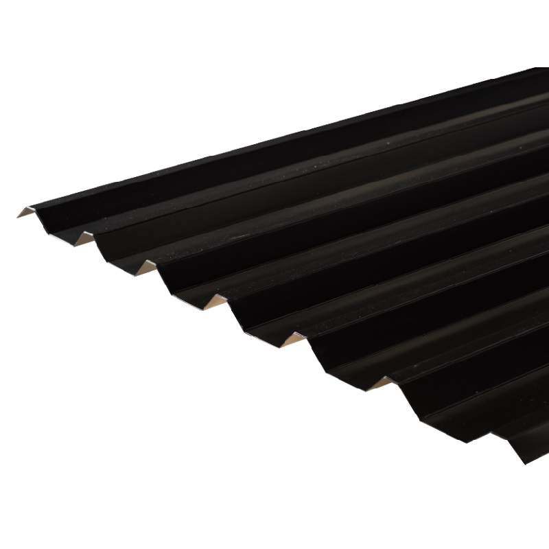 Cladco 34/1000 Box Profile Polyester Paint Coated 0.7mm Metal Roof Sheet Black - 2400mm Galvanised Steel R34B7BL-2400 Price Comparisons | Compare The Build