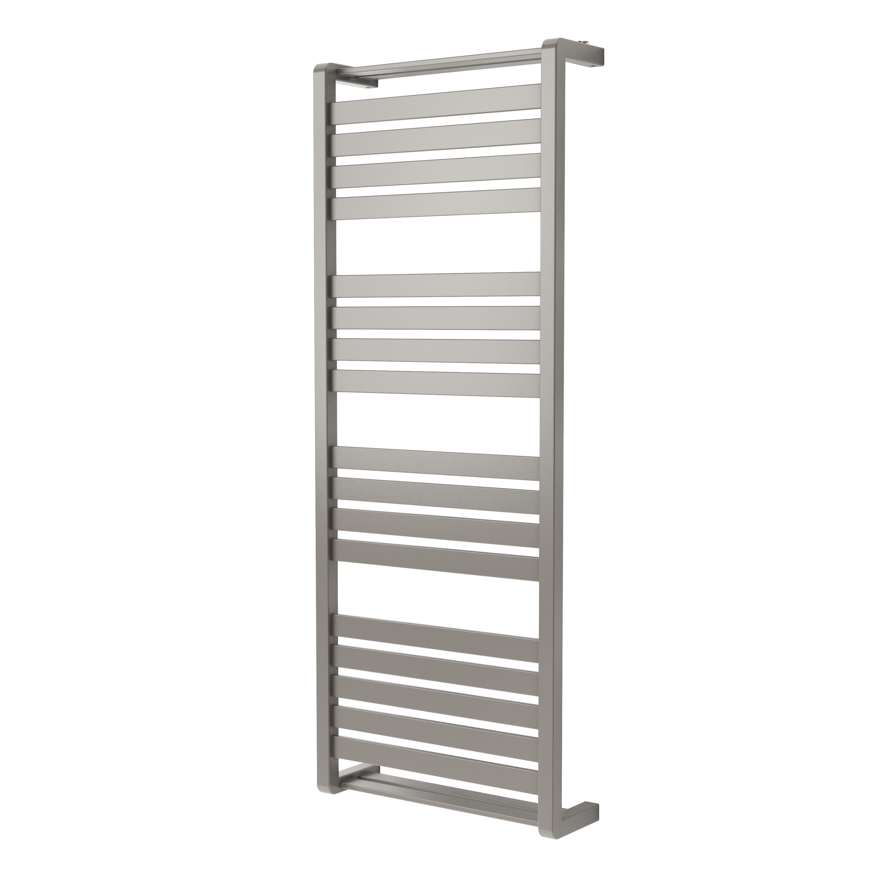 GoodHome Loreto Grey Flat Towel Warmer (W)500mm X (H)1300mm Price Comparisons | Compare The Build