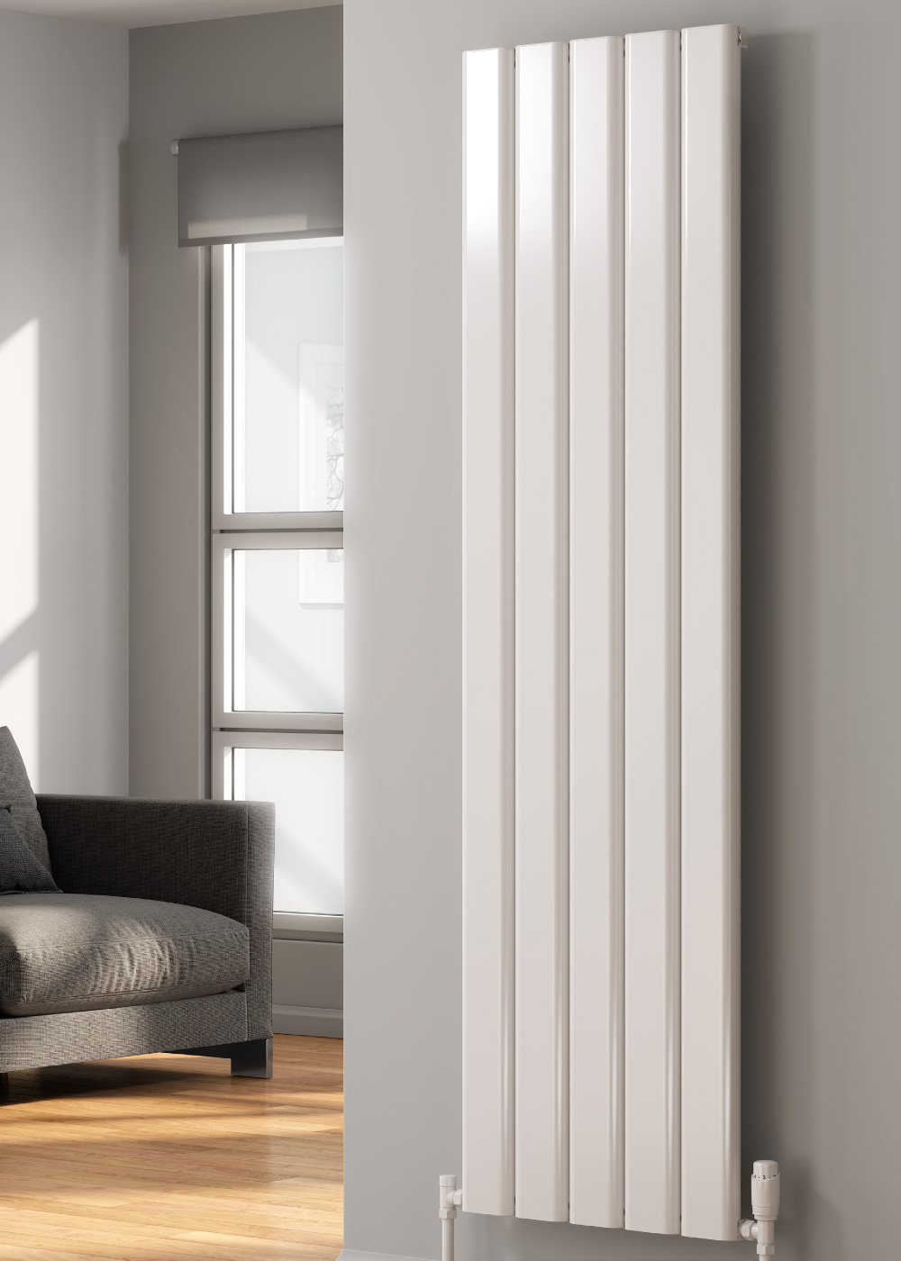 Reina Vicari Vertical Aluminium Designer Radiator, White, 1800mm x 500mm Price Comparisons | Compare The Build