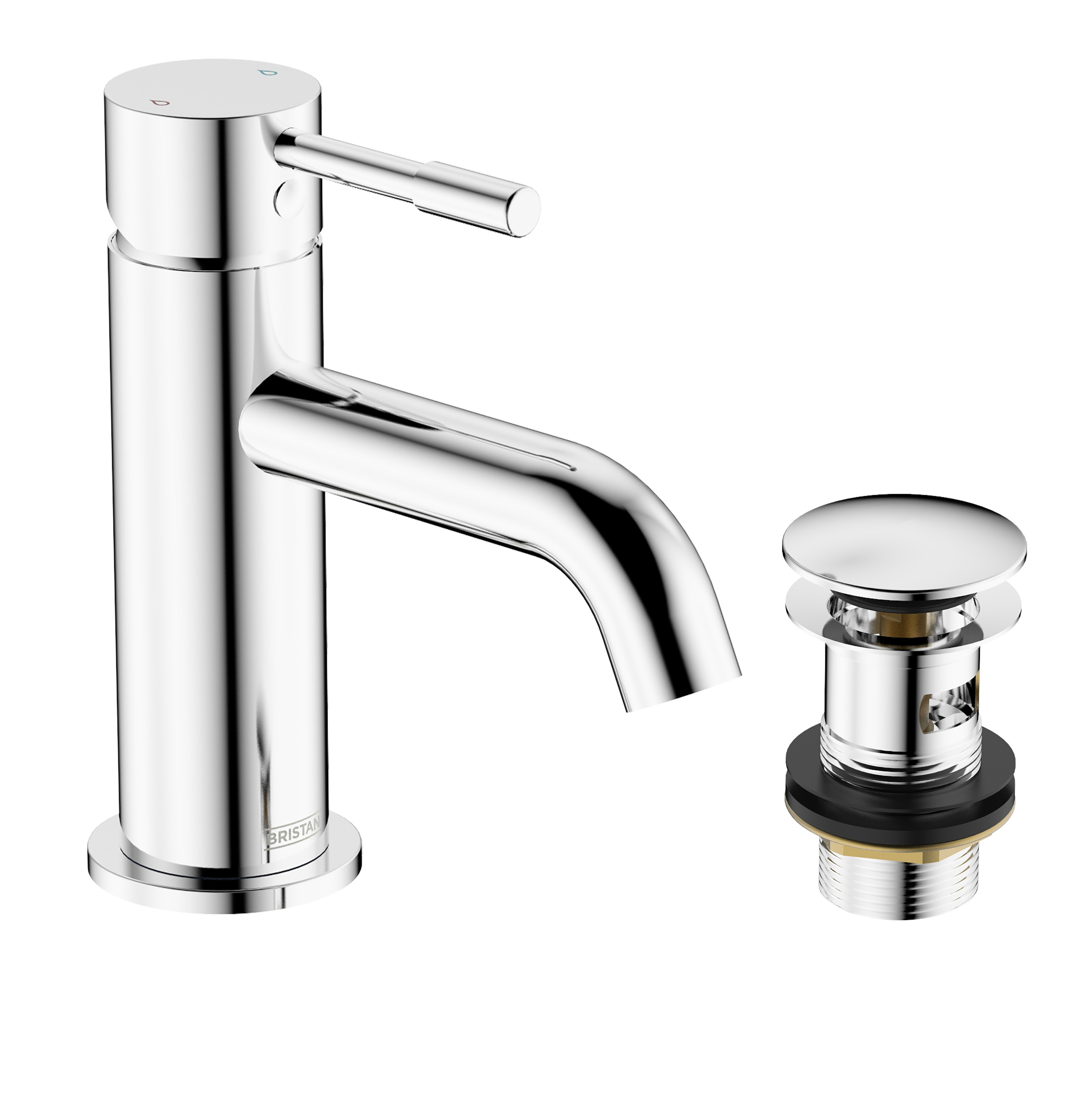 Bristan Mila Basin Mixer Tap with Clicker Waste - Chrome Price Comparisons | Compare The Build