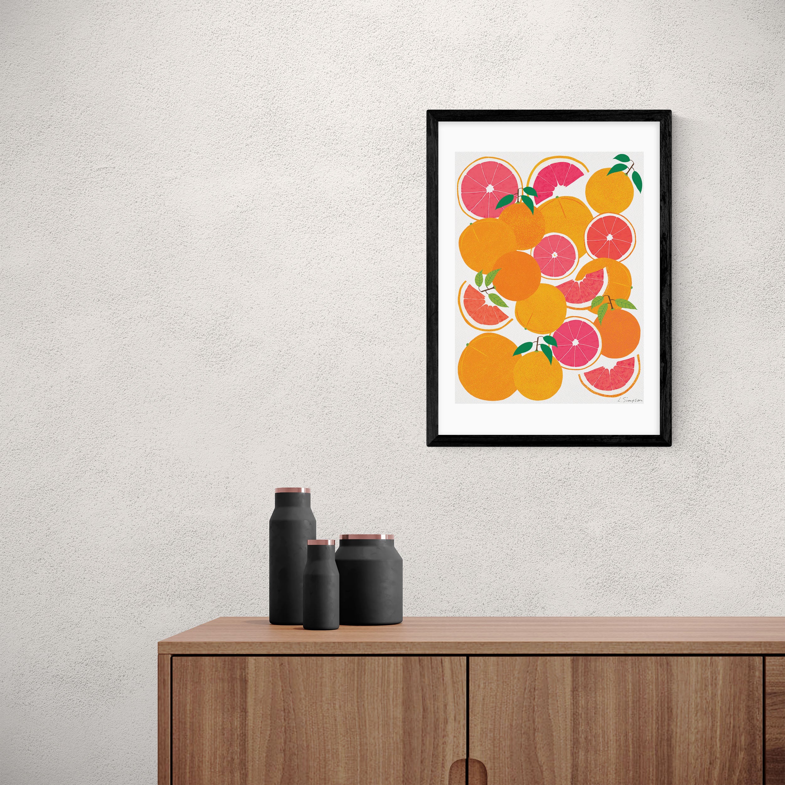 East End Prints Grapefruit Harvest Print Orange/Green Price Comparisons | Compare The Build