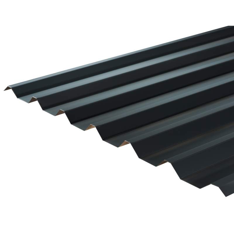 Cladco 34/1000 Box Profile Polyester Paint Coated 0.7mm Metal Roof Sheet Slate Blue - 5500mm Galvanised Steel R34B7SB-5500 | Compare The Build