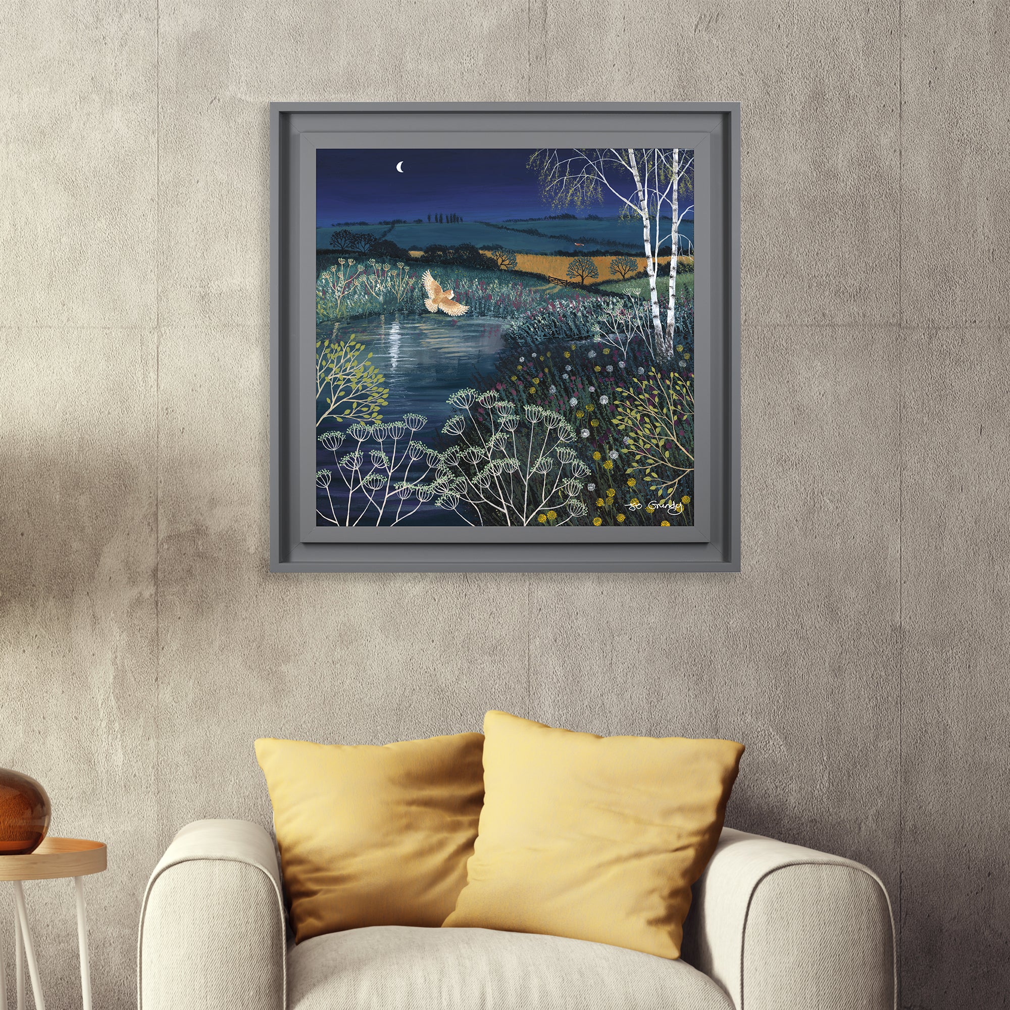 The Art Group Over Moonlit Pool Framed Print Blue Price Comparisons | Compare The Build