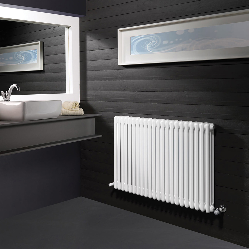 DQ Modus 3 Column Horizontal Radiator, White, 750mm x 806mm Price Comparisons | Compare The Build