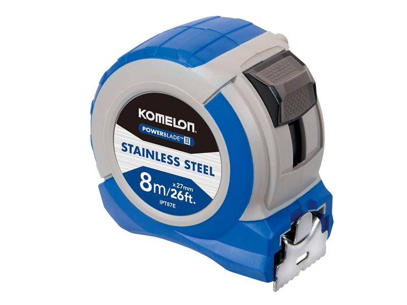 Komelon KOMIPT87E Stainless Steel PowerBlade™ Pocket Tape 8m/26ft (Width 27mm) Price Comparisons | Compare The Build