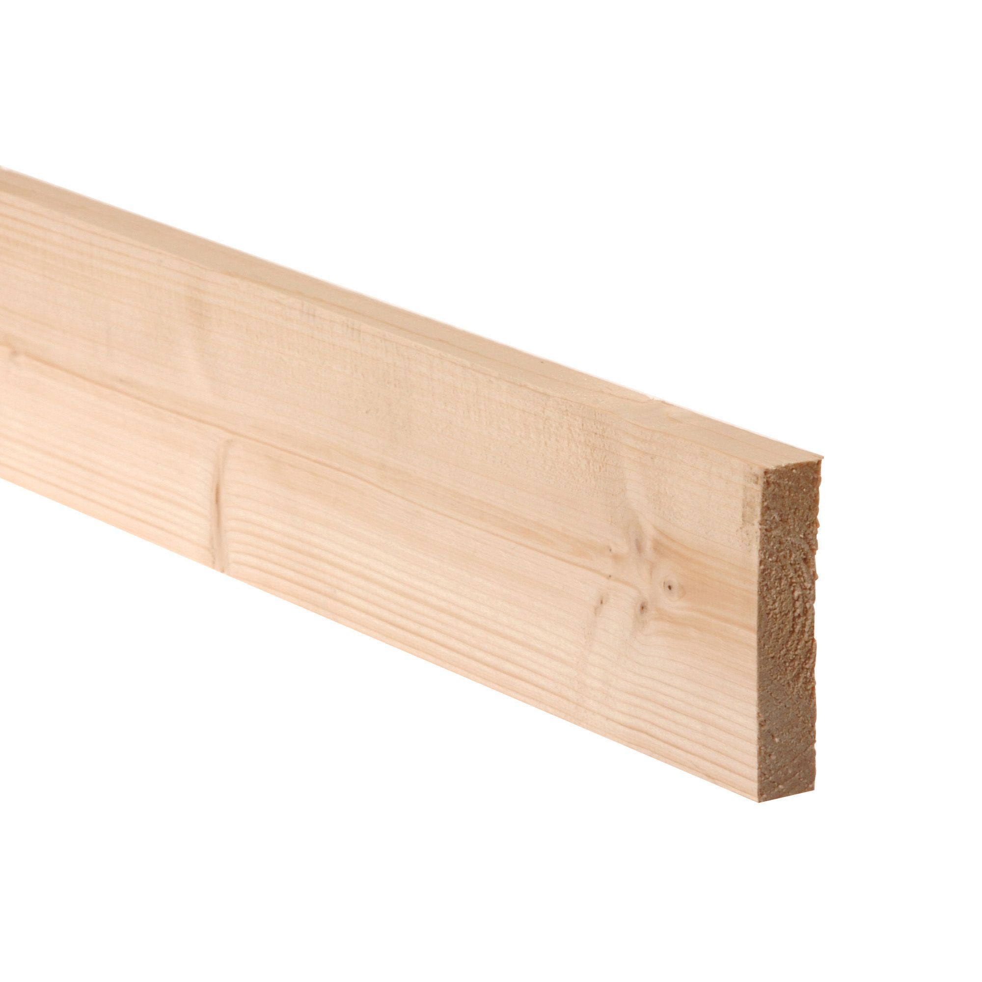 Smooth Planed Square edge Spruce Timber (L)2.1m (W)106mm (T)28mm, Pack of 6 Price Comparisons | Compare The Build