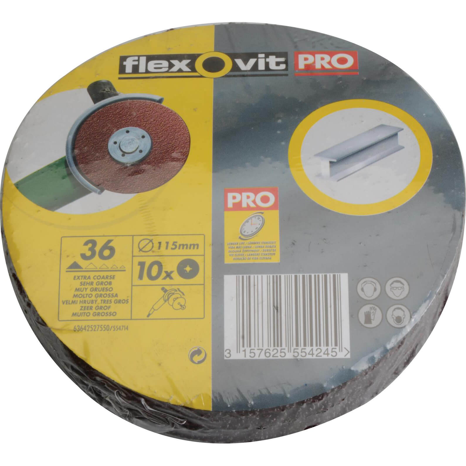 Flexovit Aluminium Oxide Fibre Discs 115mm 36g Pack of 10 Price Comparisons | Compare The Build