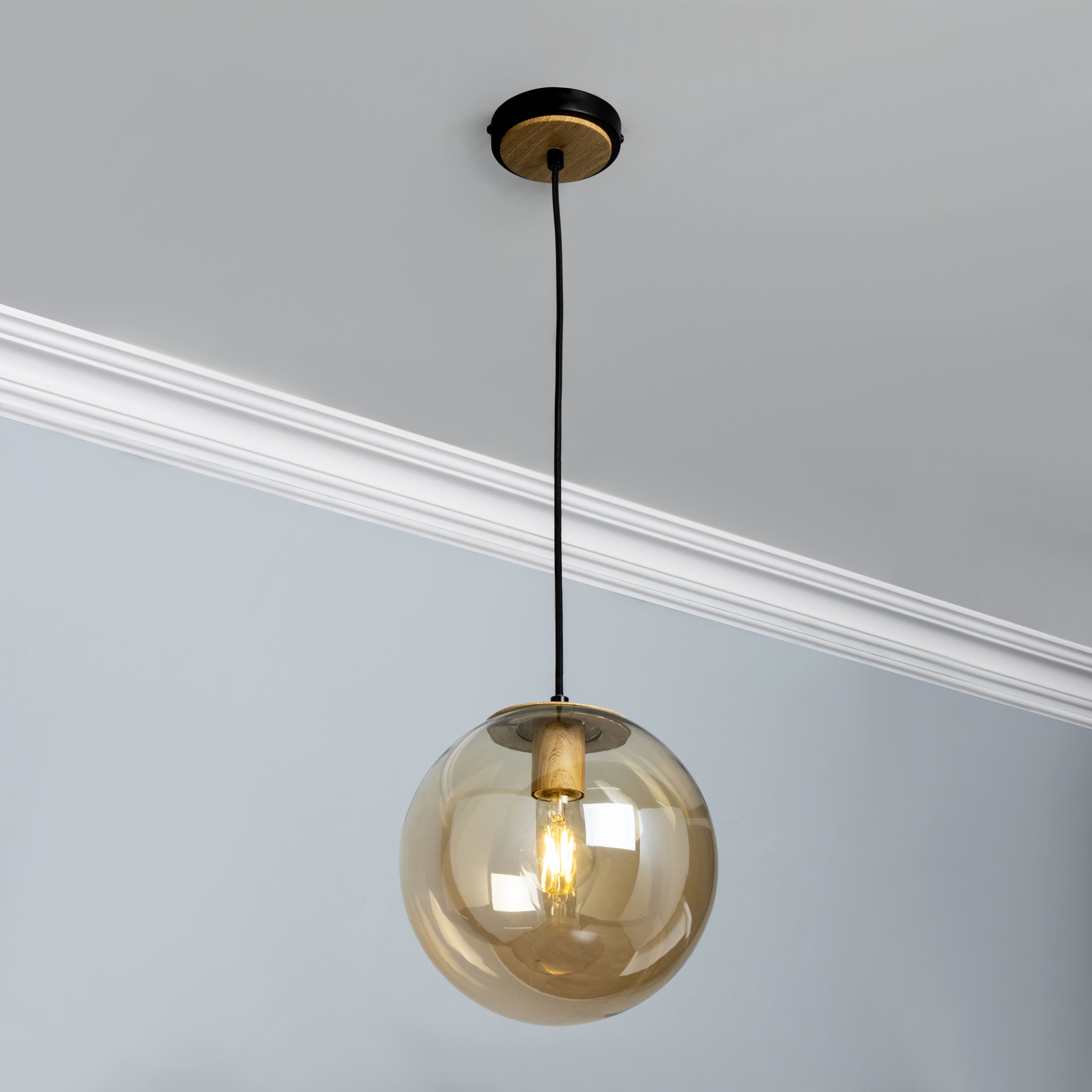 Inlight Mead Matt Black Pendant Ceiling Light, (Dia)240mm Price Comparisons | Compare The Build