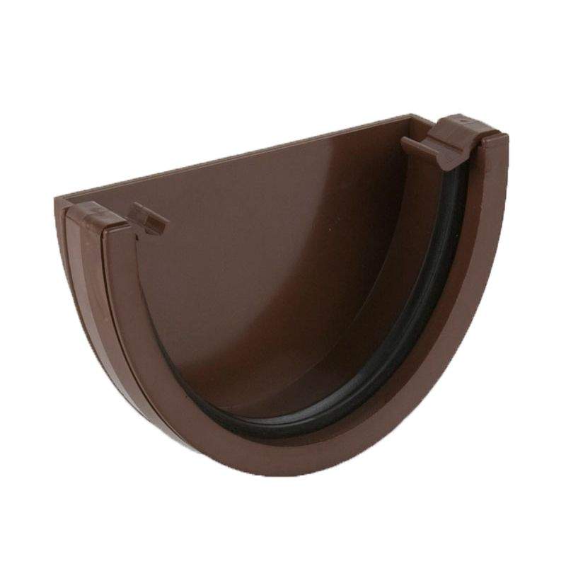 Plastic Guttering Deepstyle High Capacity External Stopend 115mm Brown Brett Martin BR077BR Price Comparisons | Compare The Build