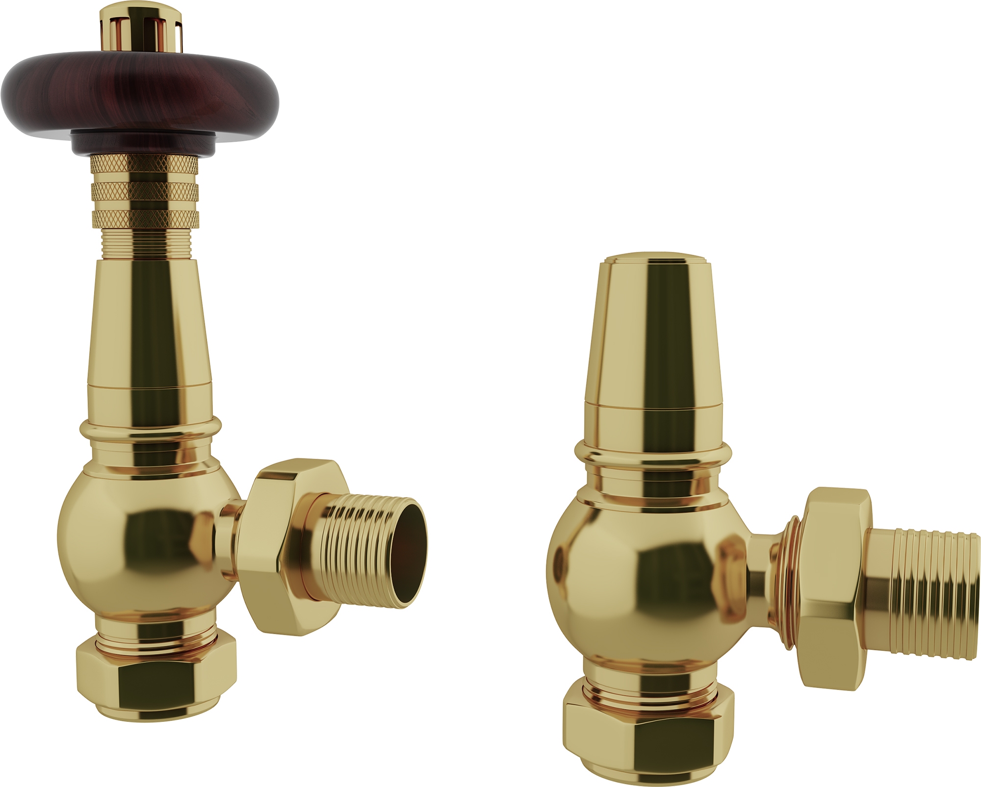 Trade Direct Thermostatic Valves, Heritage, Polished Brass Angled - 8mm Price Comparisons | Compare The Build