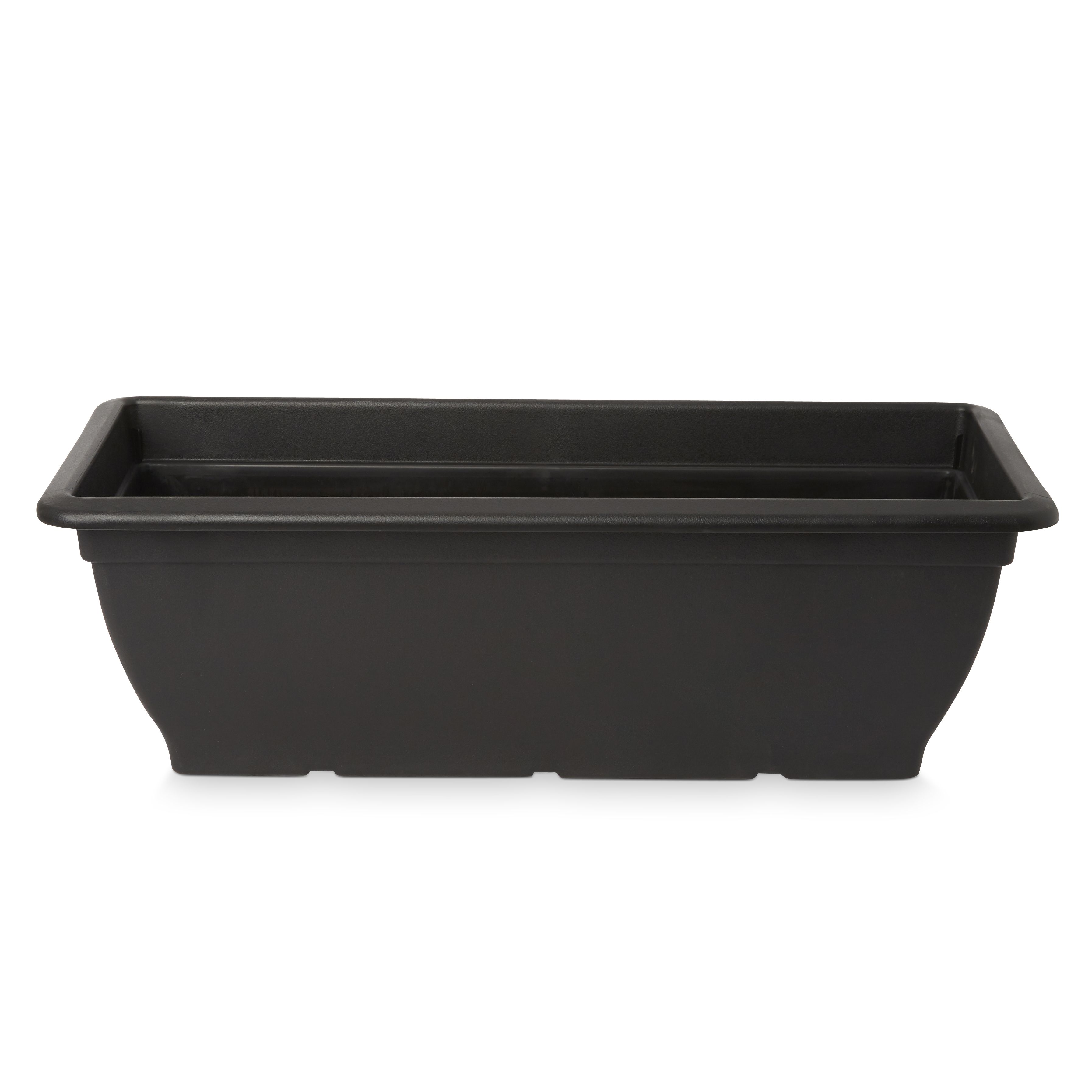 Blooma Florus Black Plastic Bell Rectangular Trough 60Cmx22Cm Price Comparisons | Compare The Build