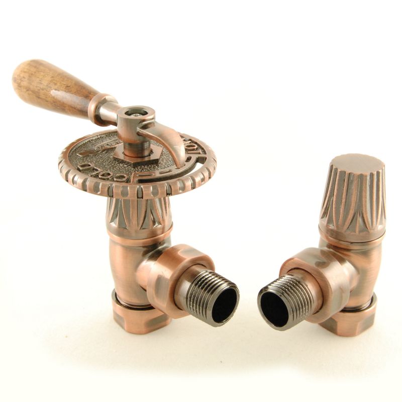 West Manual Valves, Bentley Lever, Antique Copper Angled - 10mm | Compare The Build