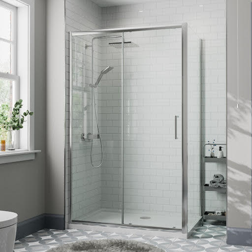 Diamond Sliding Shower Enclosure 1000 x 800mm with Tray - 8mm Price Comparisons | Compare The Build