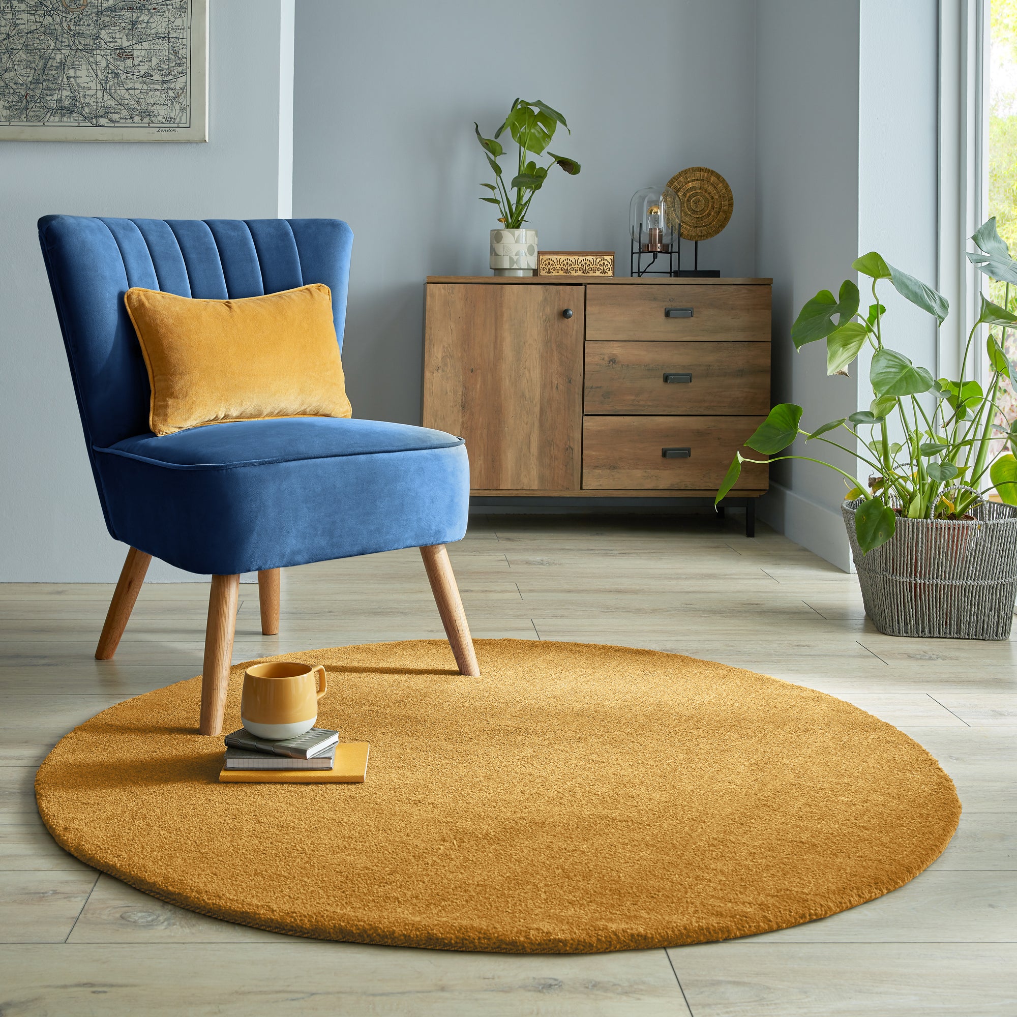 Isla Circle Rug Gold | Compare The Build