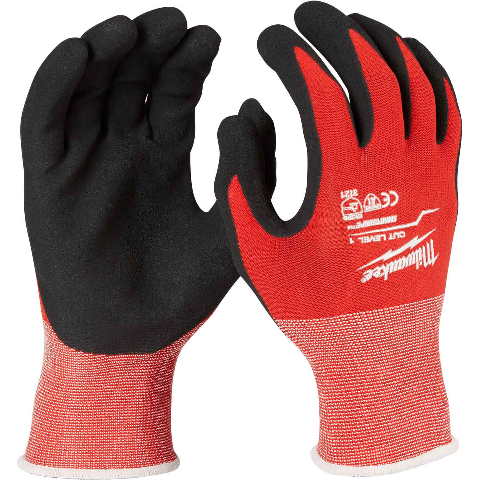 Milwaukee Cut Level 1 Dipped Work Gloves Black / Red S Pack of 12 Price Comparisons | Compare The Build