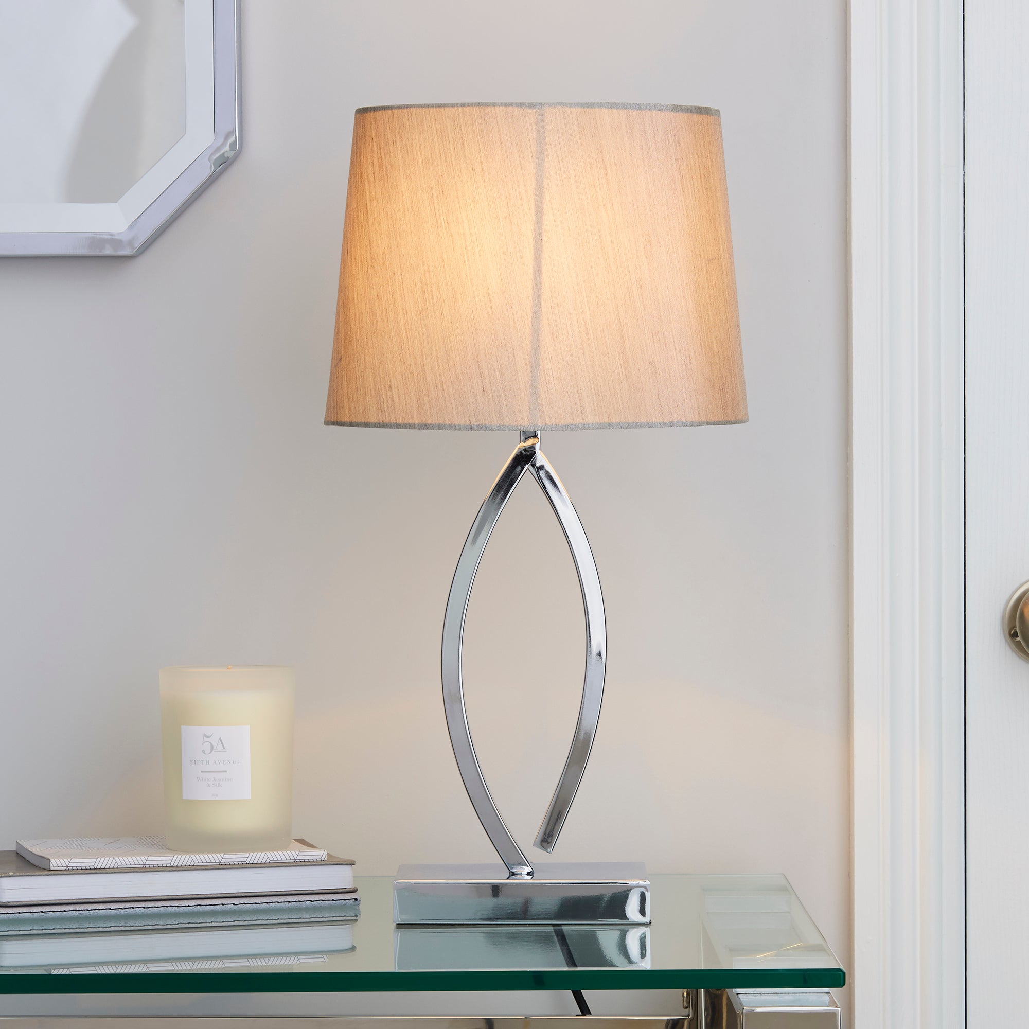Como Table Lamp Chrome Shade Matt Silver Price Comparisons | Compare The Build