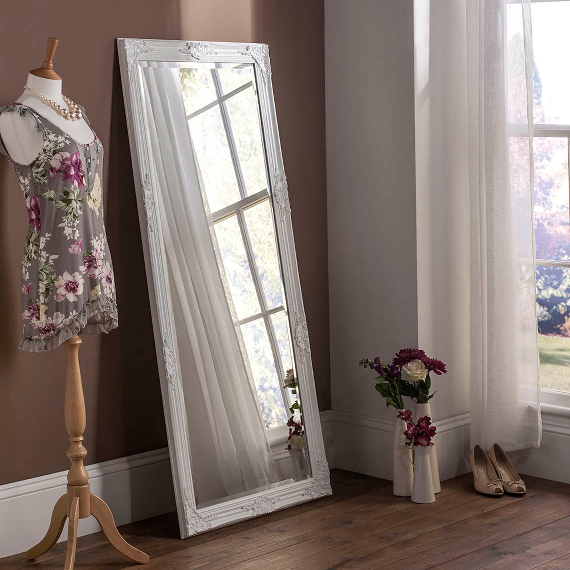 Yearn Florence Leaner Mirror, White 74x163cm White Price Comparisons | Compare The Build