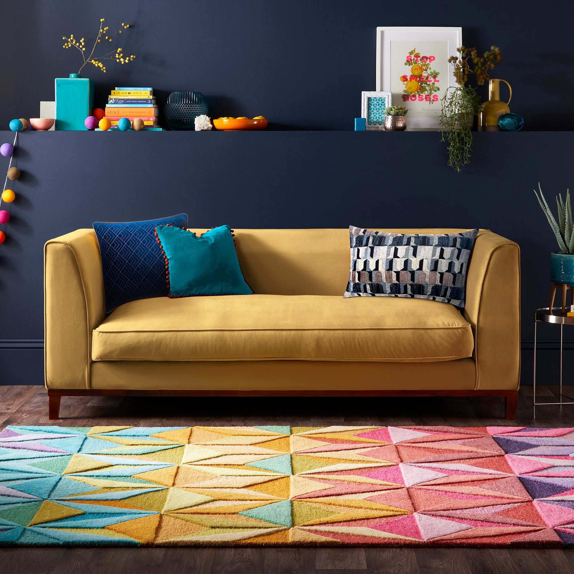 Reverie Rug Green, Red and Yellow Price Comparisons | Compare The Build