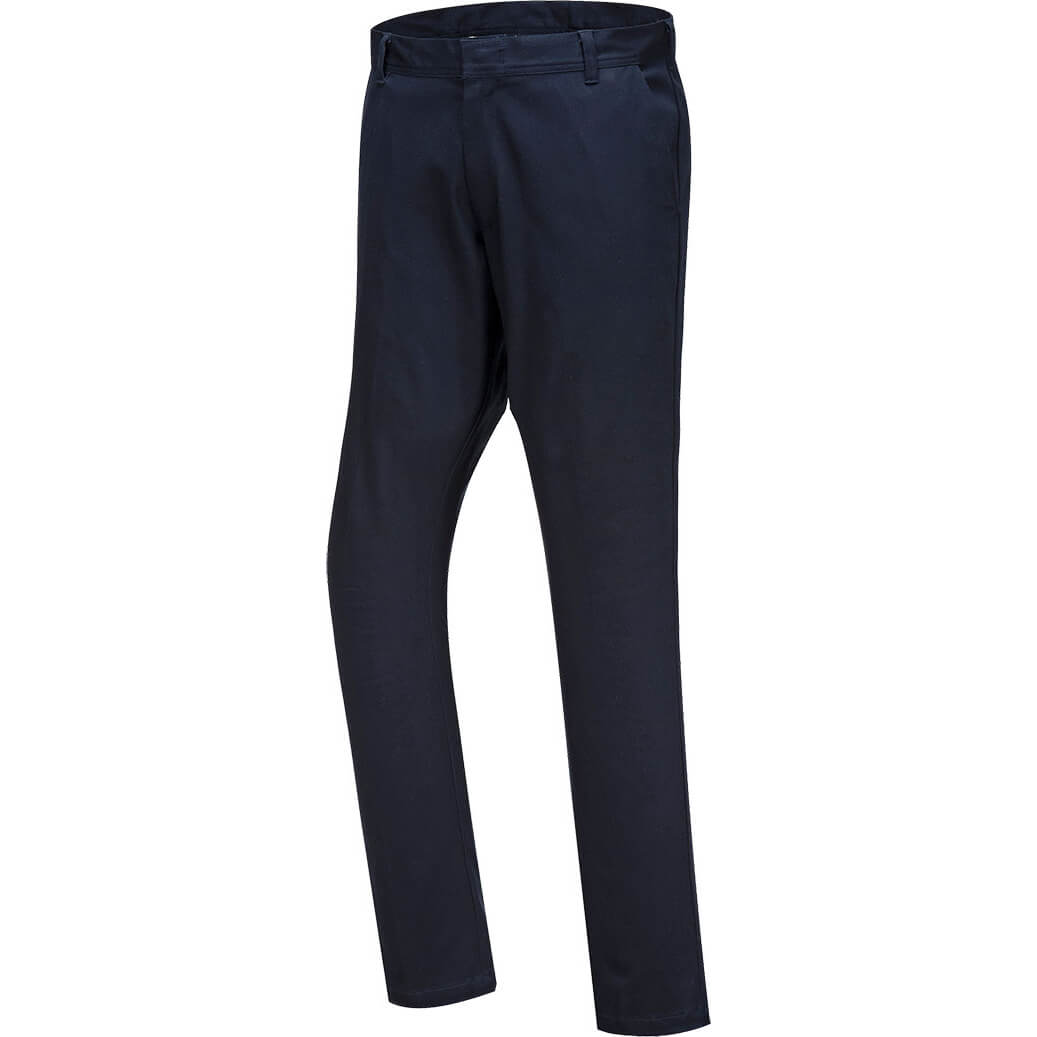 Portwest Mens Stretch Slim Chino Trousers Dark Navy 32" 29" Price Comparisons | Compare The Build