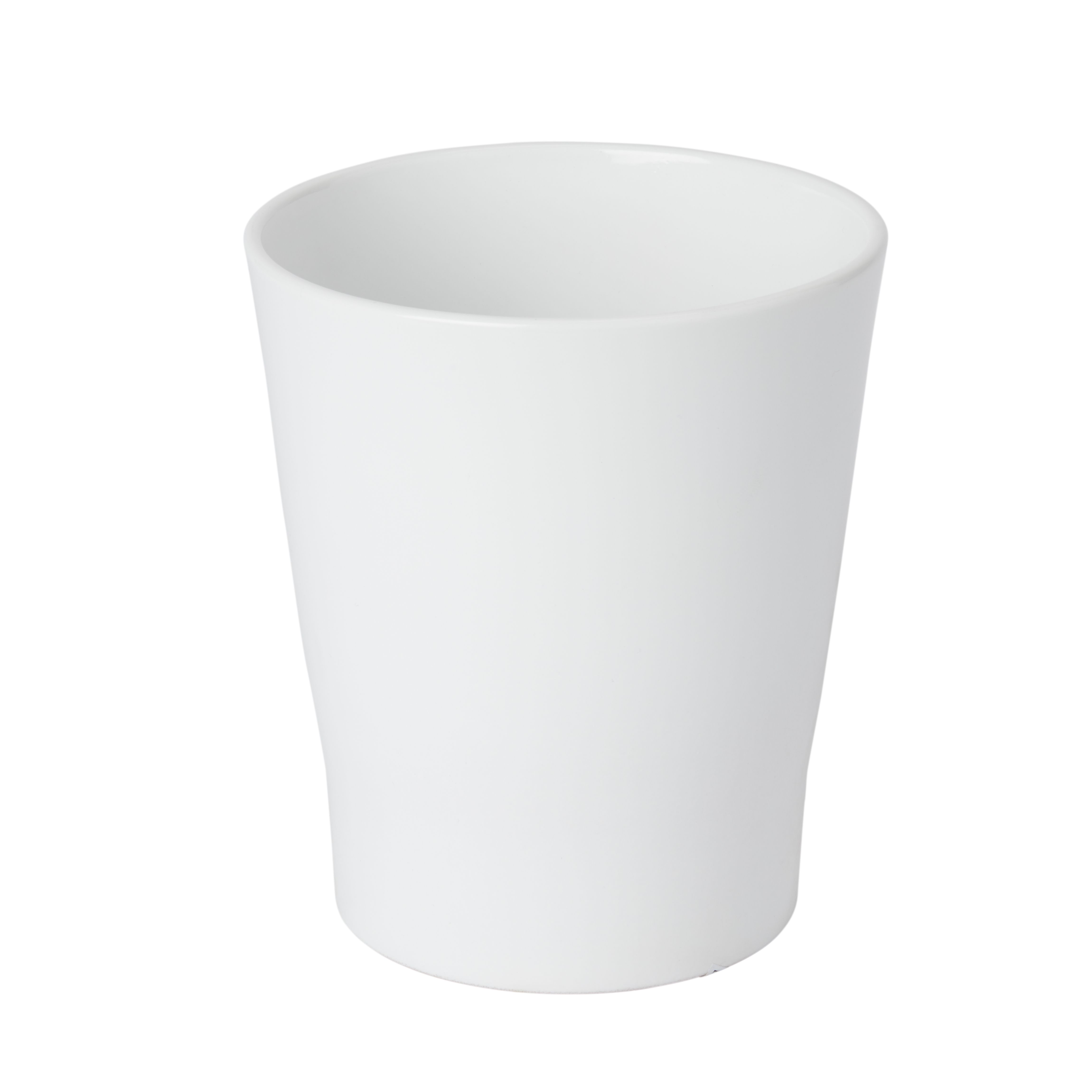 GoodHome White Ceramic Round Plant Pot (Dia)13.6Cm Price Comparisons | Compare The Build