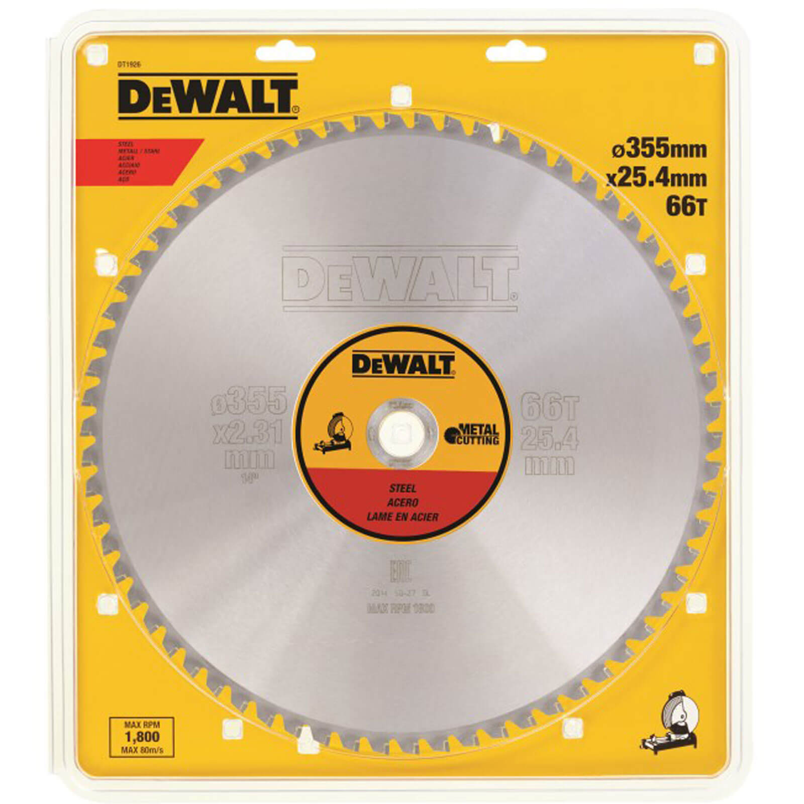 DeWalt Metal Steel Cutting Saw Blade 355mm 66T 25.4mm Price Comparisons | Compare The Build