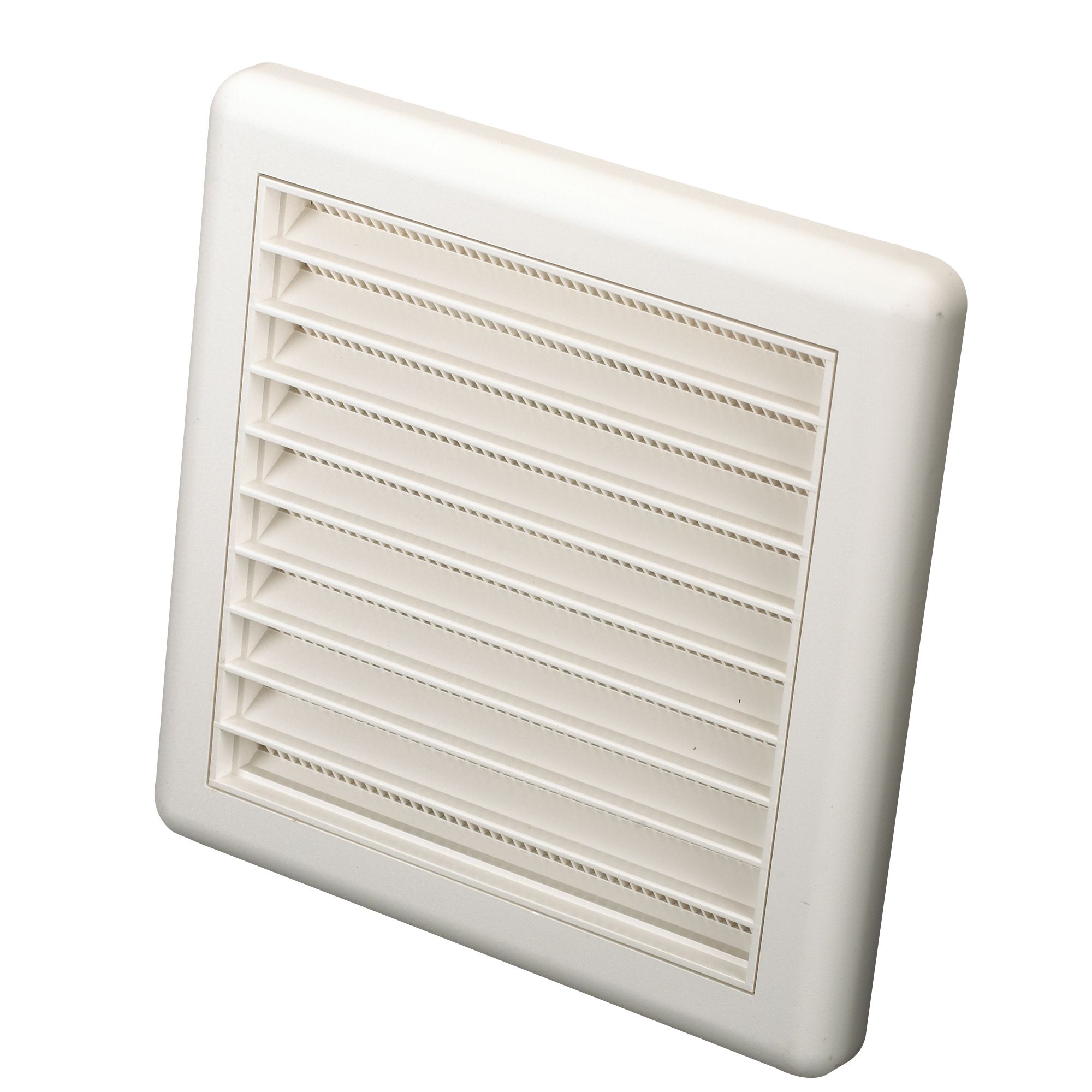 Manrose White Square Applications Requiring Low Extraction Rates Fixed Louvre Vent V1170W, (H)140mm (W)140mm Price Comparisons | Compare The Build