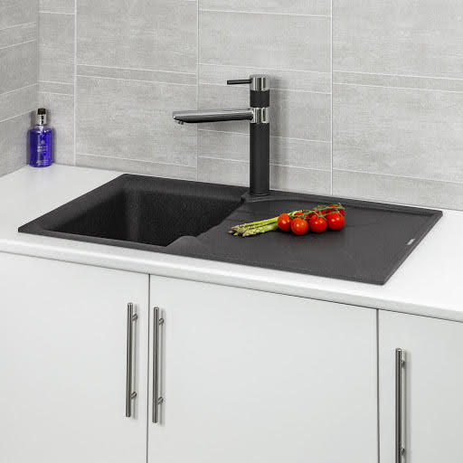 Reginox Elleci Black Granite Inset Kitchen Sink With Waste EGO400 Price Comparisons | Compare The Build