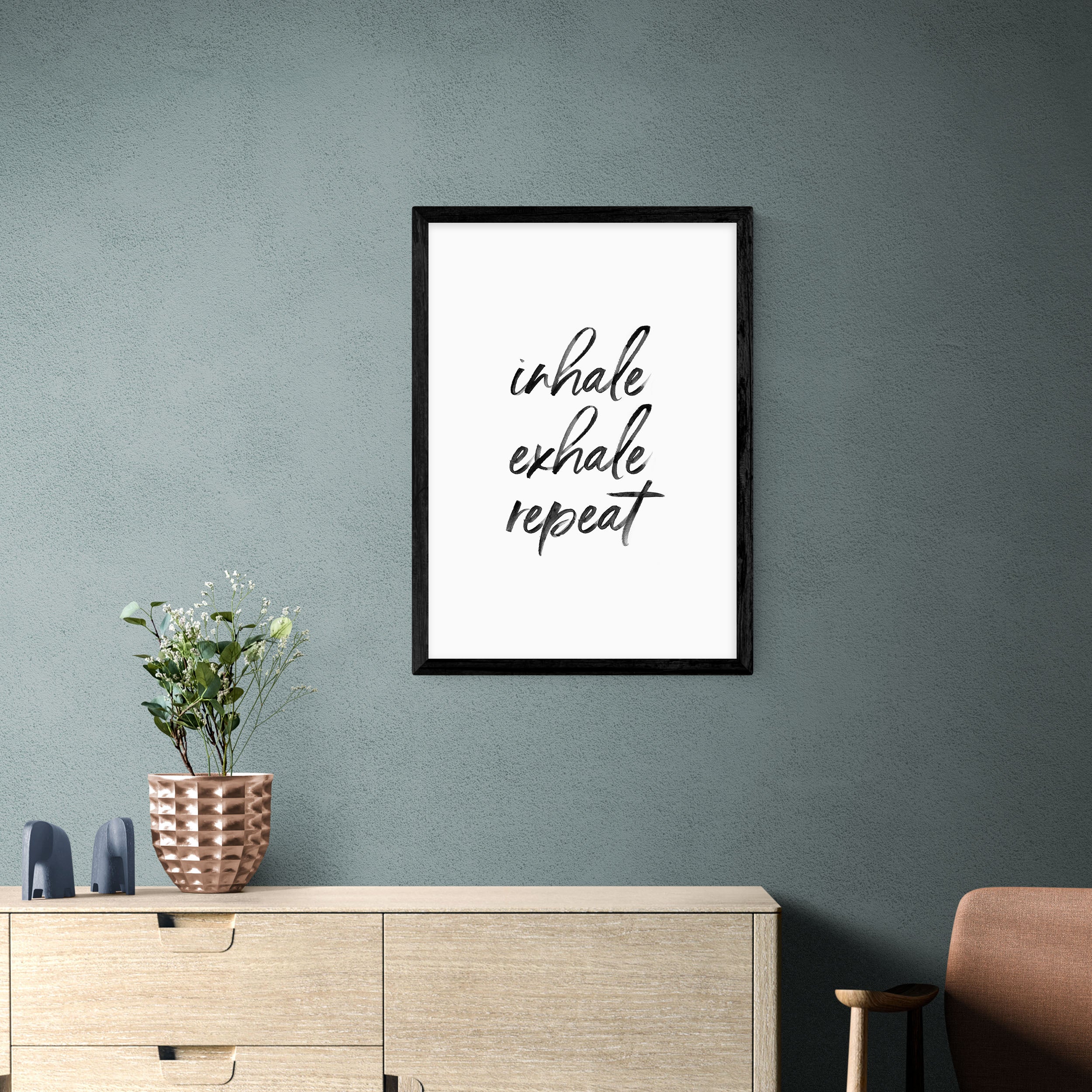 East End Prints Inhale Exhale Repeat Print White Price Comparisons | Compare The Build