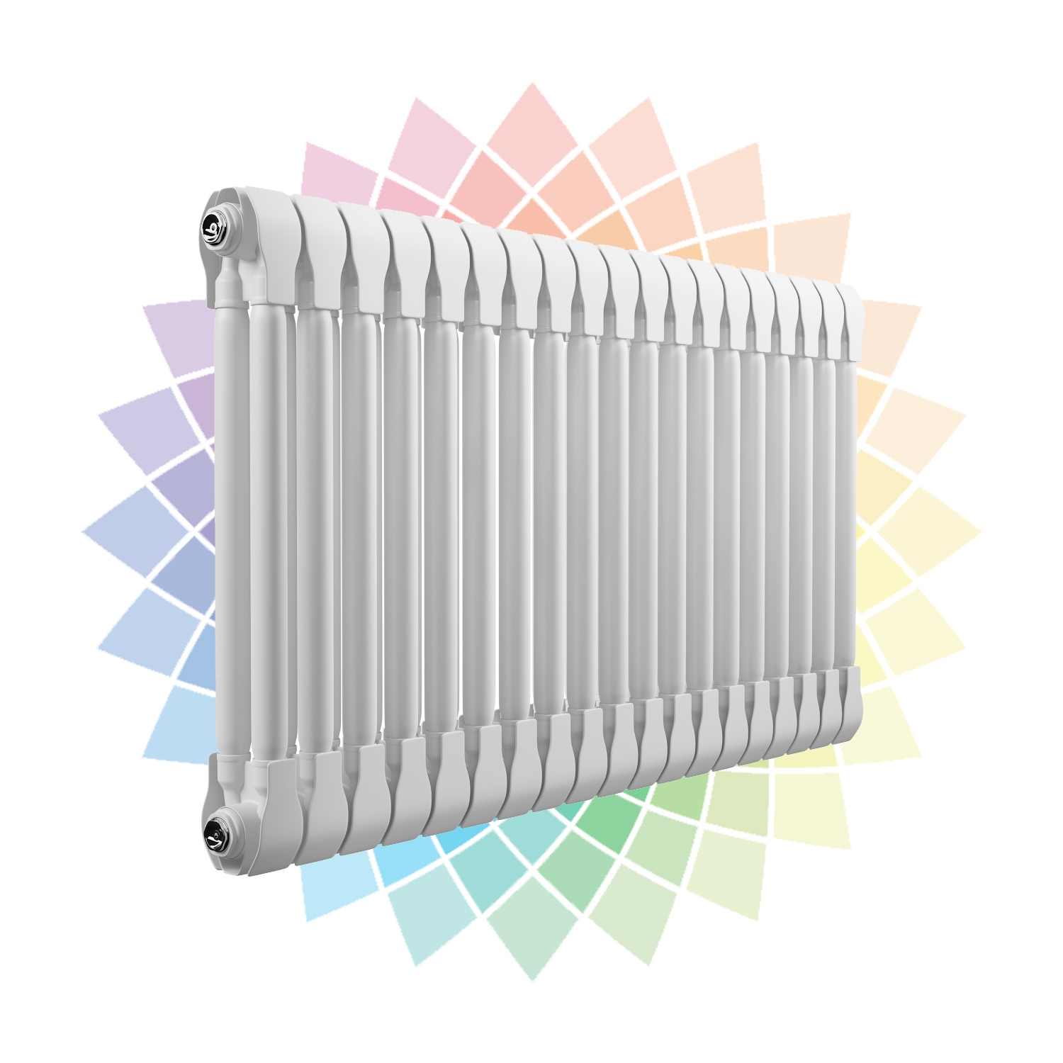 Apollo Monza Aluminium 2 Column Horizontal Radiator, Custom Colour, 570mm x 986mm | Compare The Build