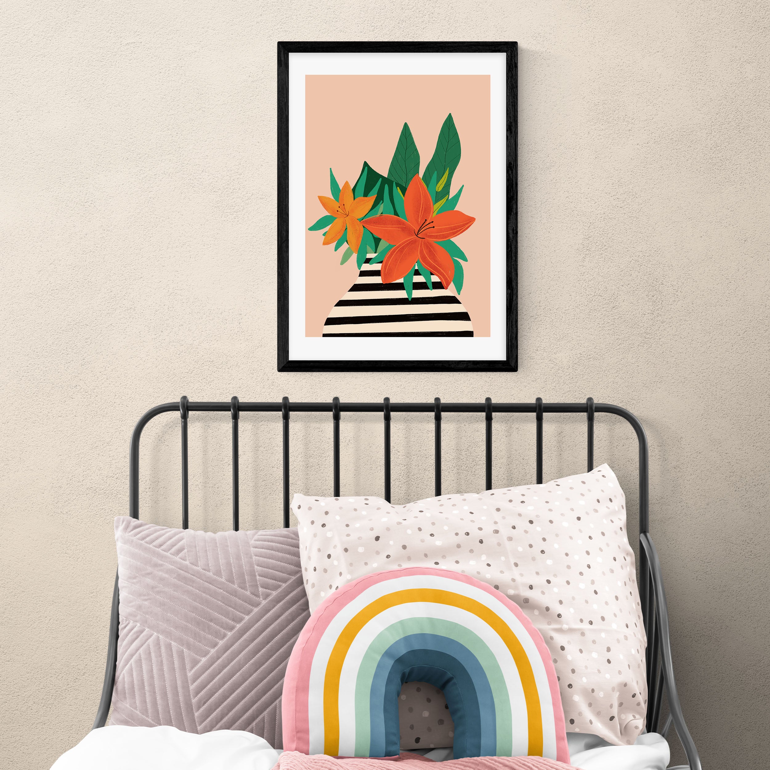 East End Prints Tiger Lily Print Orange/Green/Pink Price Comparisons | Compare The Build