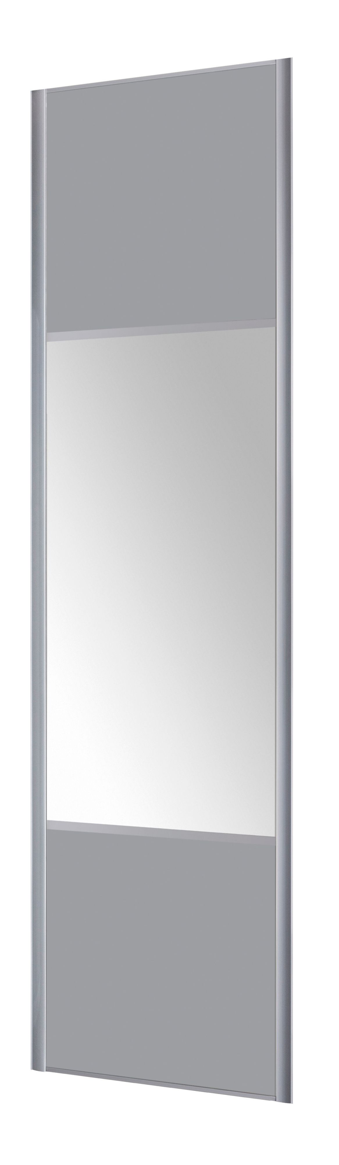 Form Valla Light Grey Mirrored Sliding Wardrobe Door (H)2260mm (W)622mm Price Comparisons | Compare The Build