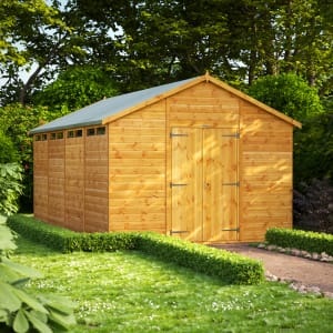 Power Sheds 16 x 10ft Double Door Apex Shiplap Dip Treated Security Shed Price Comparisons | Compare The Build