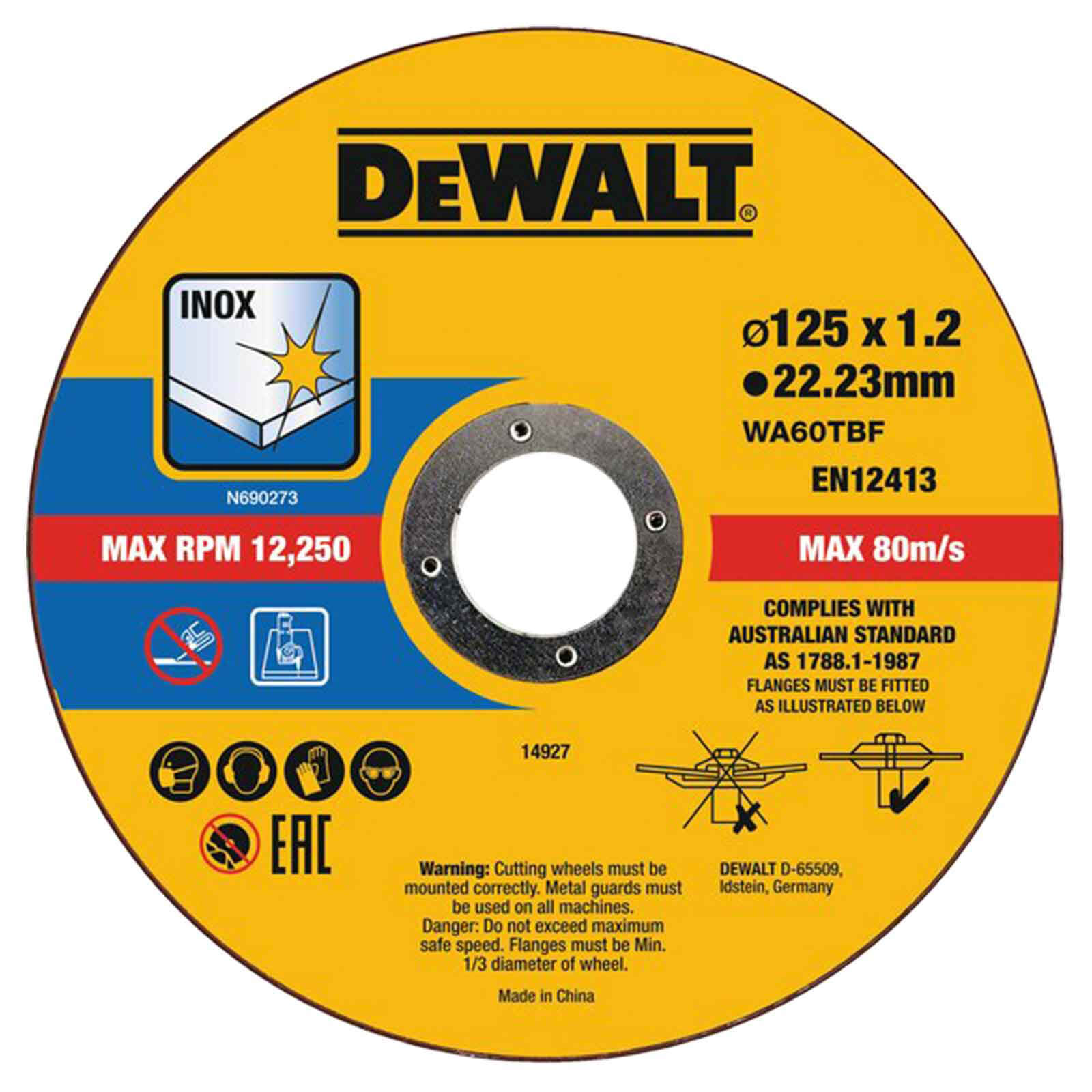 DeWalt Thin Stainless Steel Cutting Disc 125mm Pack of 10 | Compare The Build