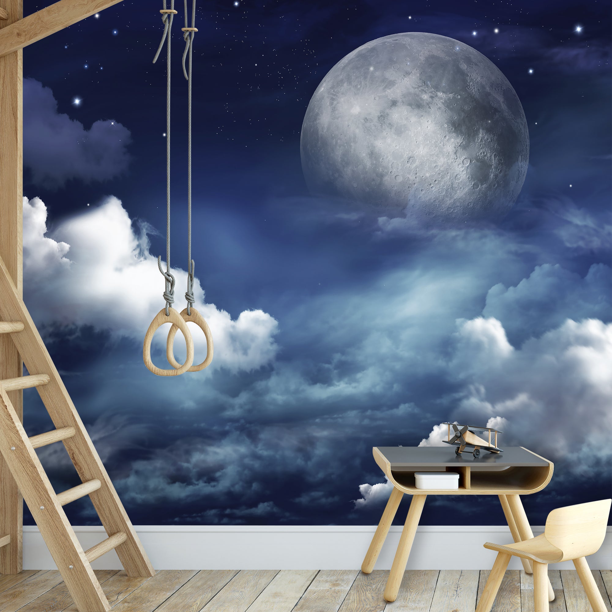 Cloud Gazing Mural Blue Price Comparisons | Compare The Build