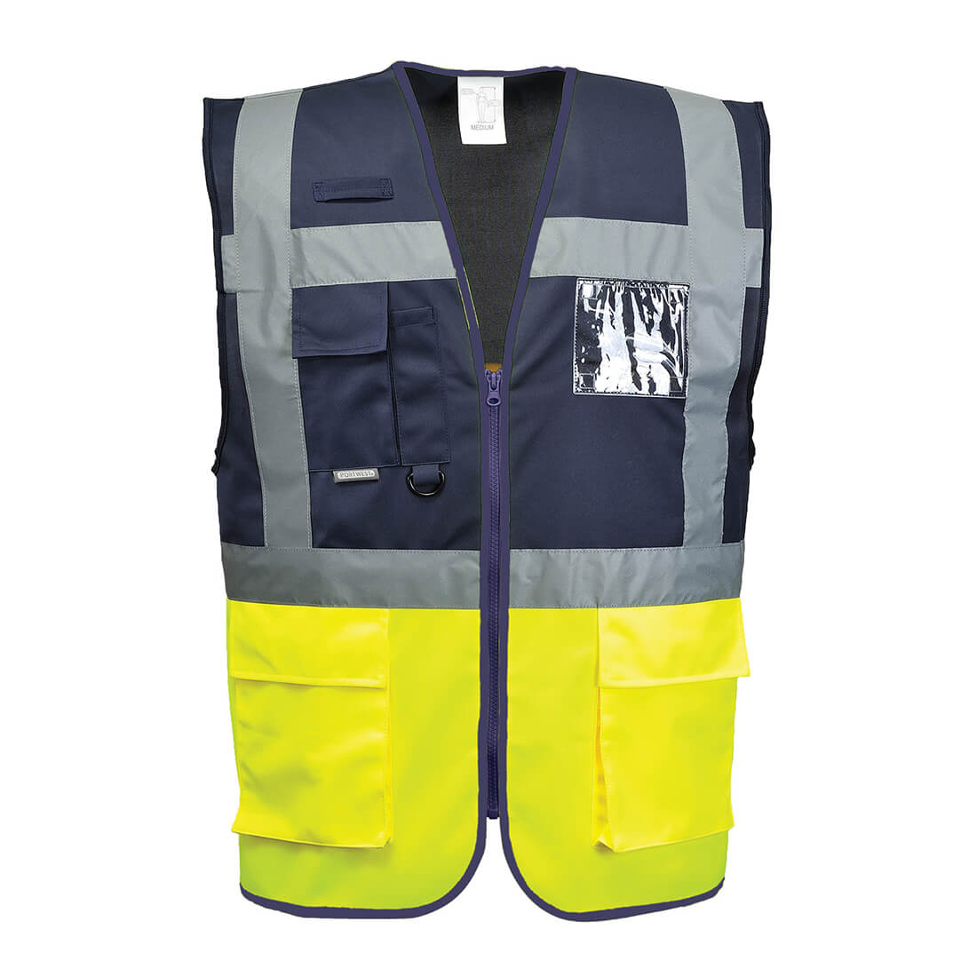 Portwest Paris Executive Class 1 Hi Vis Vest Yellow / Navy M Price Comparisons | Compare The Build