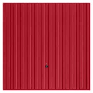 Garador Carlton Vertical Frameless Retractable Garage Door - Ruby Red - 2286 x 2136mm | Compare The Build