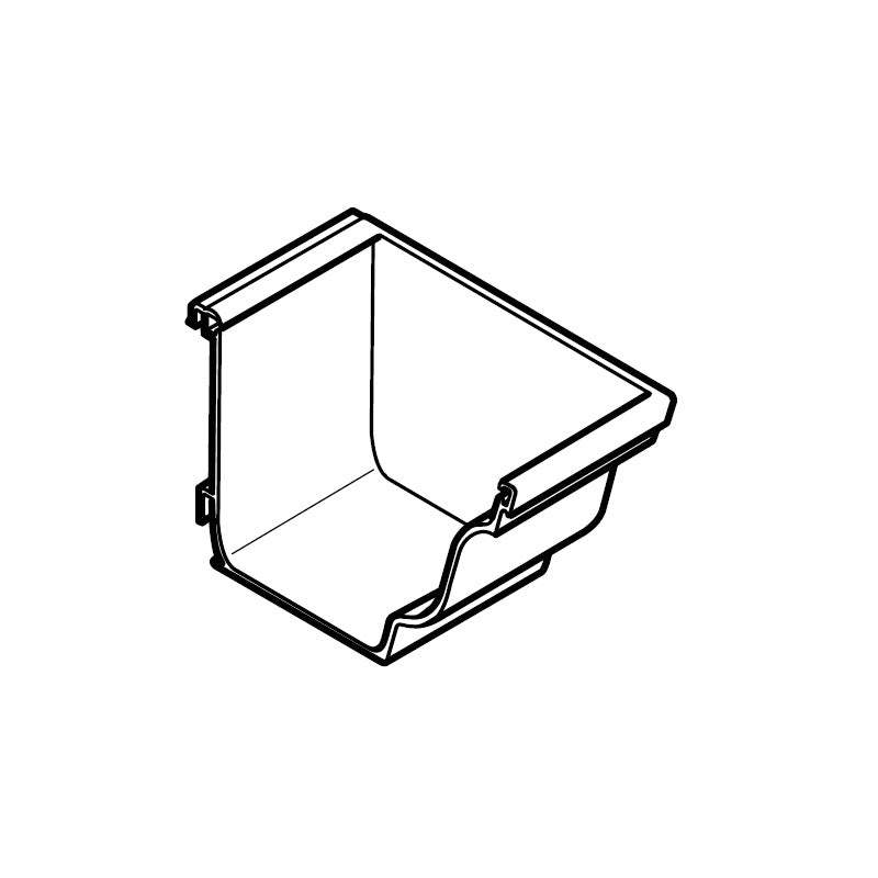 Alumasc Aqualine Moulded Right Hand Stop End in Metallic Silver - 140mm x 100mm Silver Metallic Matte Aluminium EMG14/SERHA/PPC/9006M Price Comparisons | Compare The Build