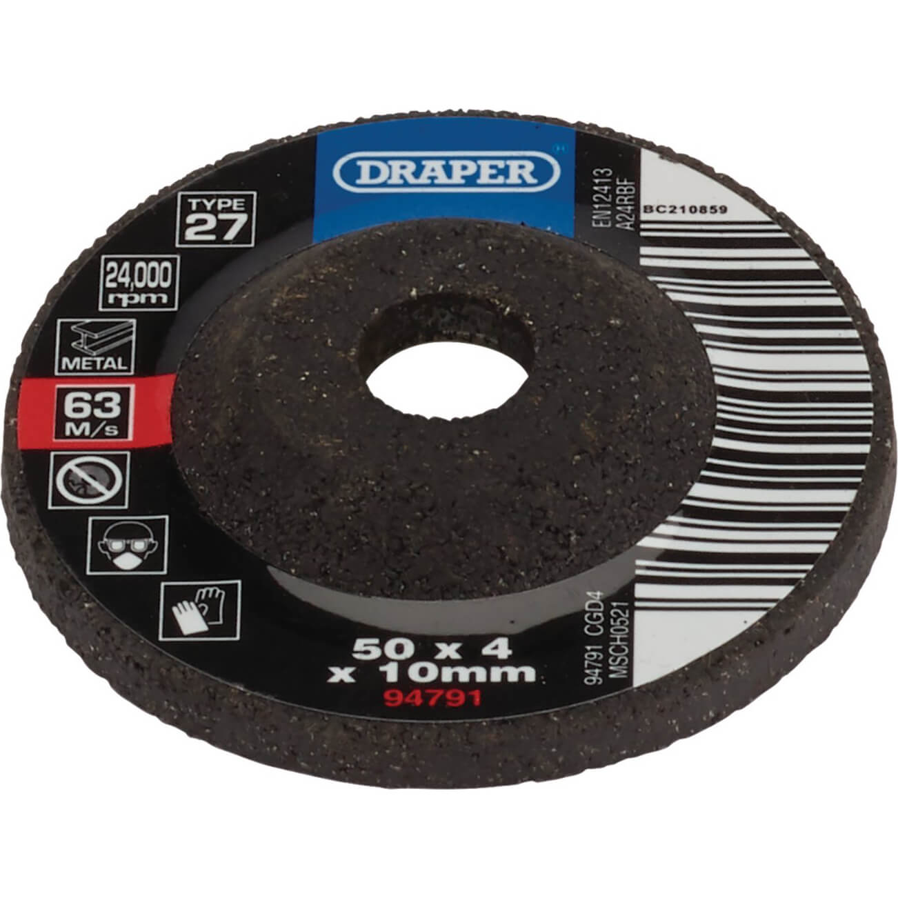 Draper DPC Depressed Centre Metal Grinding Disc 50mm 4mm 10mm Price Comparisons | Compare The Build