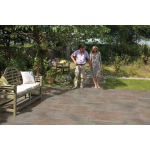 Marshalls Symphony Project Smooth Copper Porcelain Paving Patio Pack - 16.89 M2 | Compare The Build