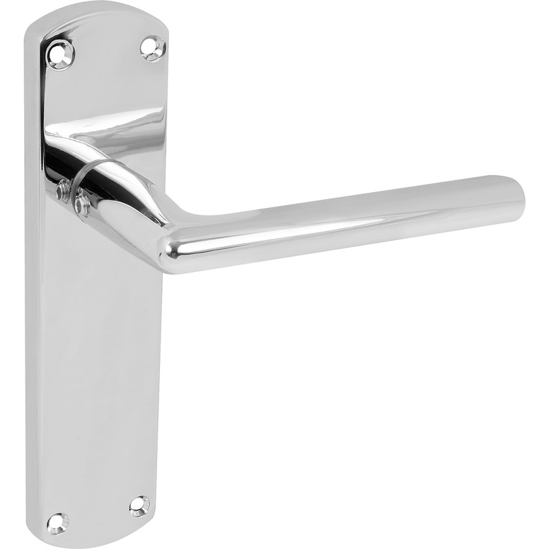 Serozzetta Uno Door Handles Latch Polished (Pair) in Chrome | Compare The Build