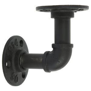 Pipe L Shape Black Shelf Bracket - 80 x 80mm Price Comparisons | Compare The Build