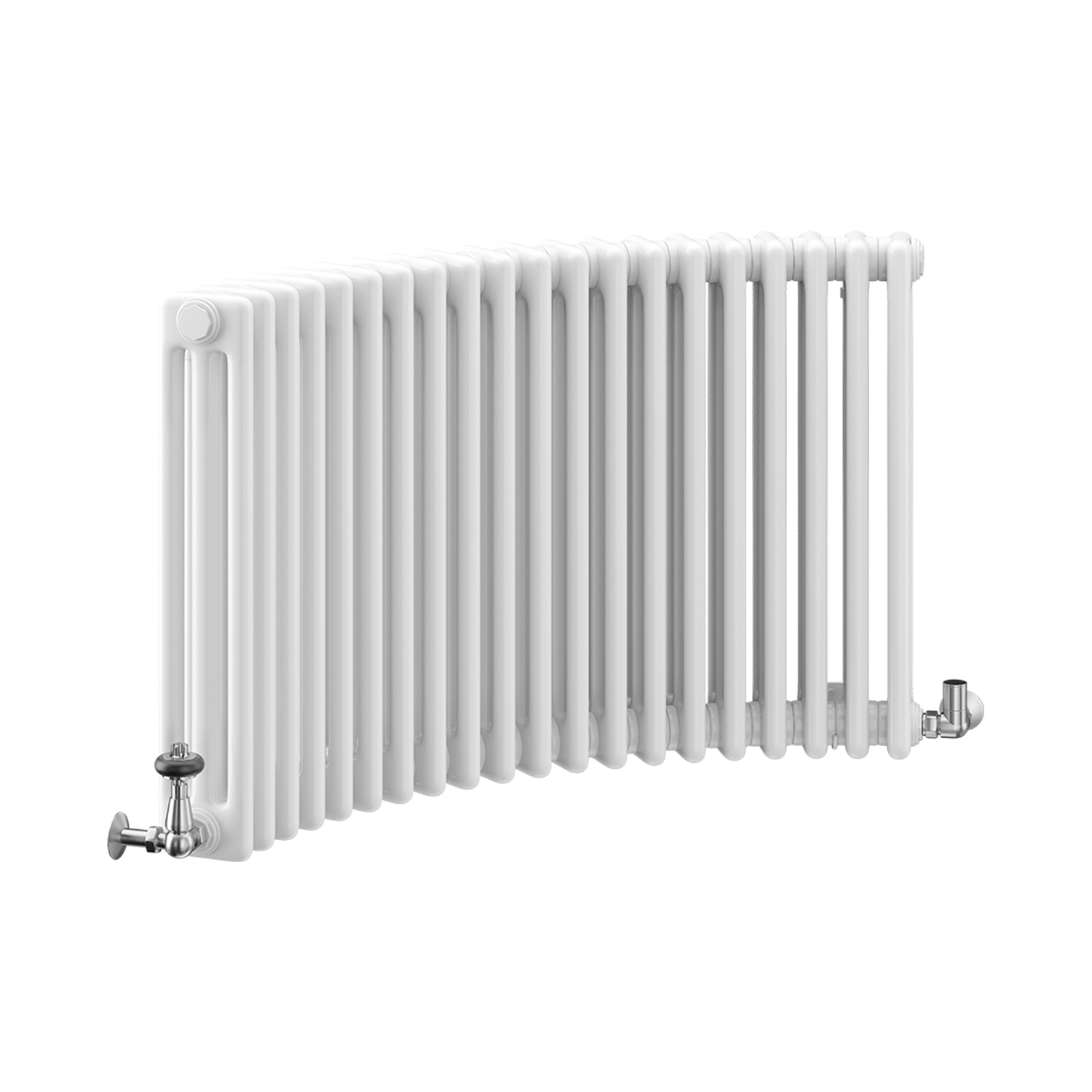 Nordic 3 Column Curved Horizontal Radiator, White, 600mm x 1014mm | Compare The Build